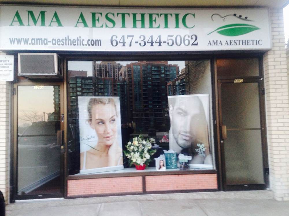 The AMA Aesthetic storefront at 5062 Dundas St W